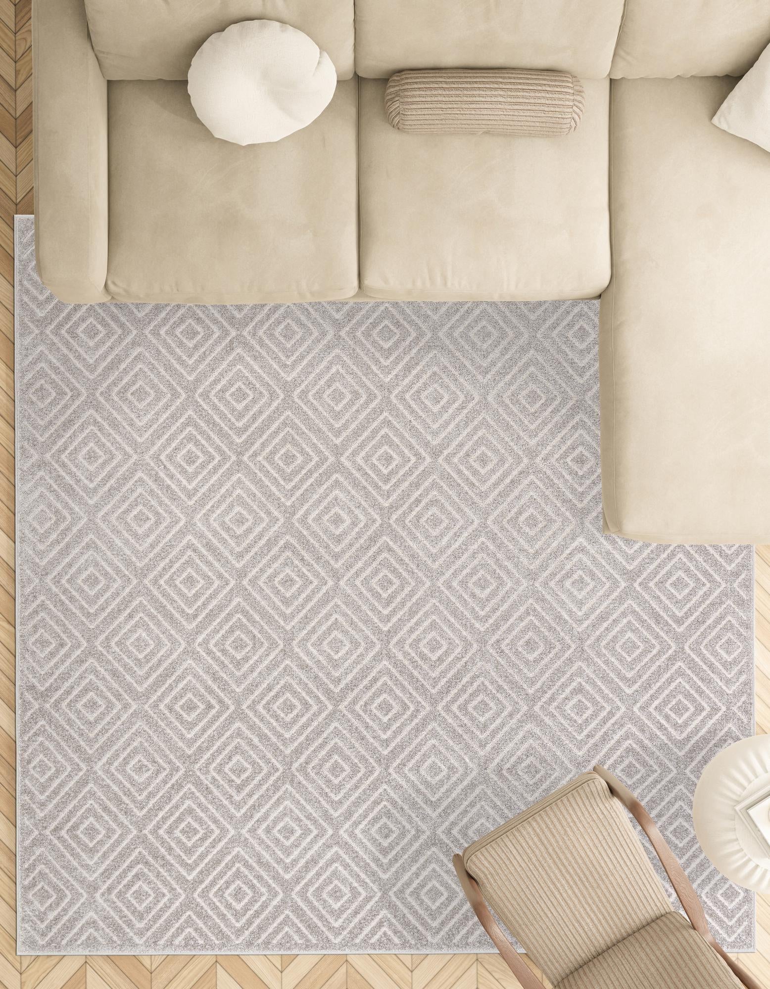 7' 10 x 7' 10 Easy-Clean Sabrina Soto Indoor / Outdoor Square Rug