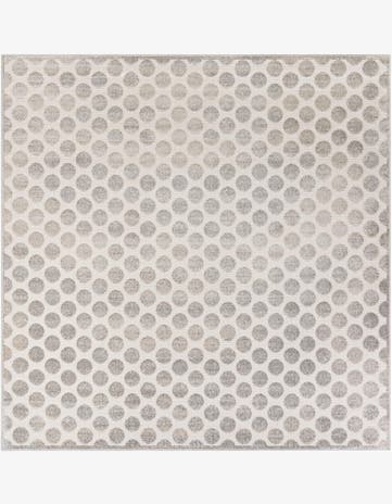 Gray Easy-Clean Sabrina Soto Indoor / Outdoor Square Rug