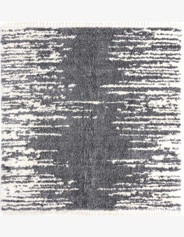 Gray Serenity Shag Square Rug