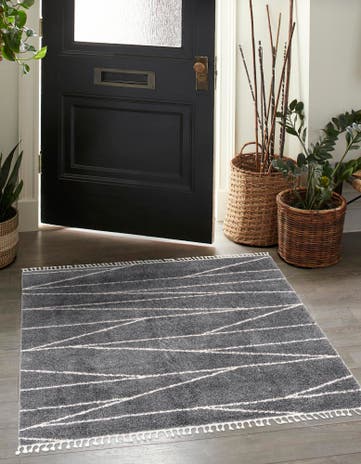 Gray Serenity Shag Square Rug