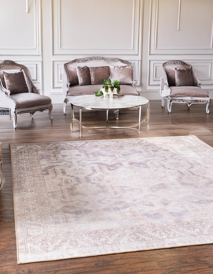 Detail image of 7' 6 x 7' 6 Washable Timeless Square Rug