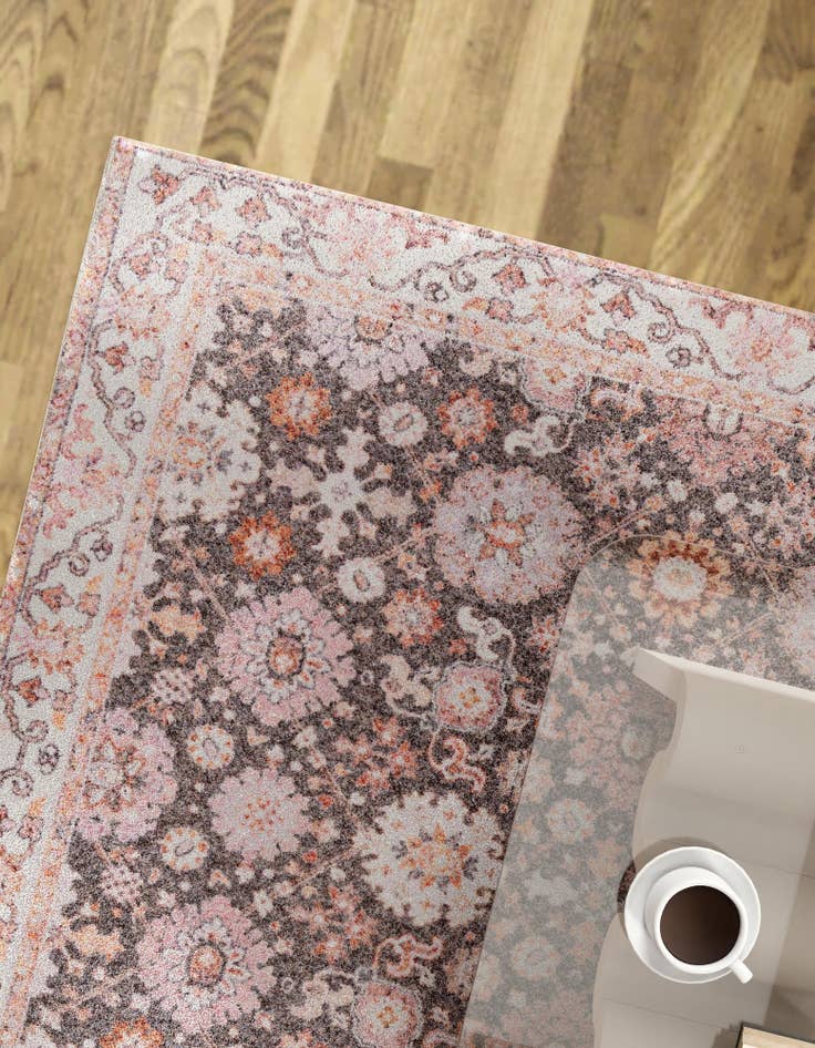 Detail image of 7' 10 x 7' 10  Washable Timeless Square Rug