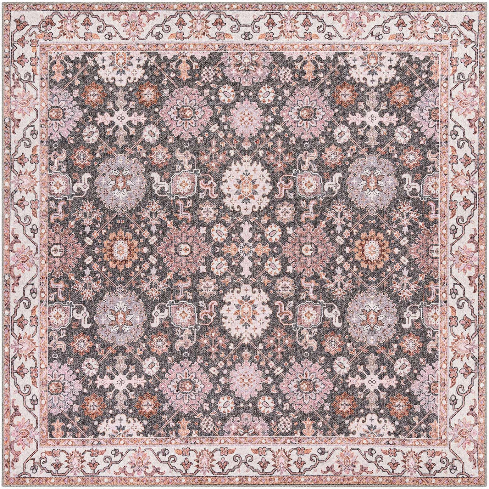 7' 10 x 7' 10 Washable Timeless Square Rug