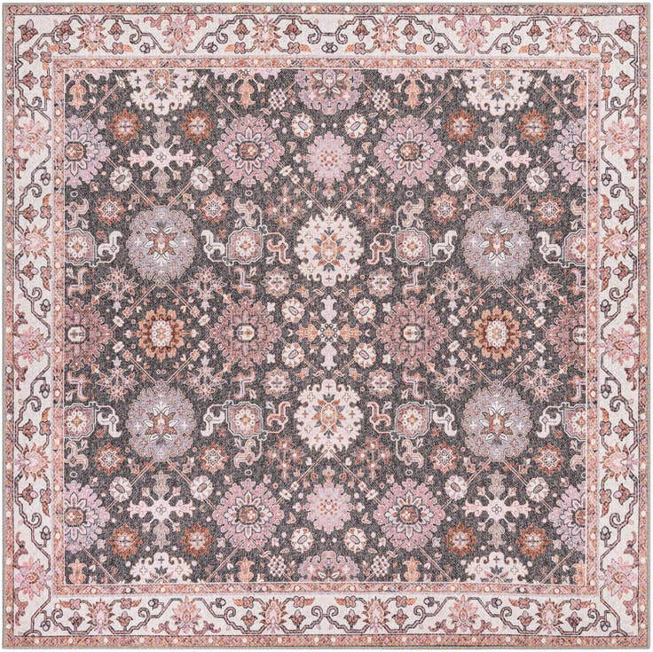 Detail image of 7' 10 x 7' 10 Washable Timeless Square Rug