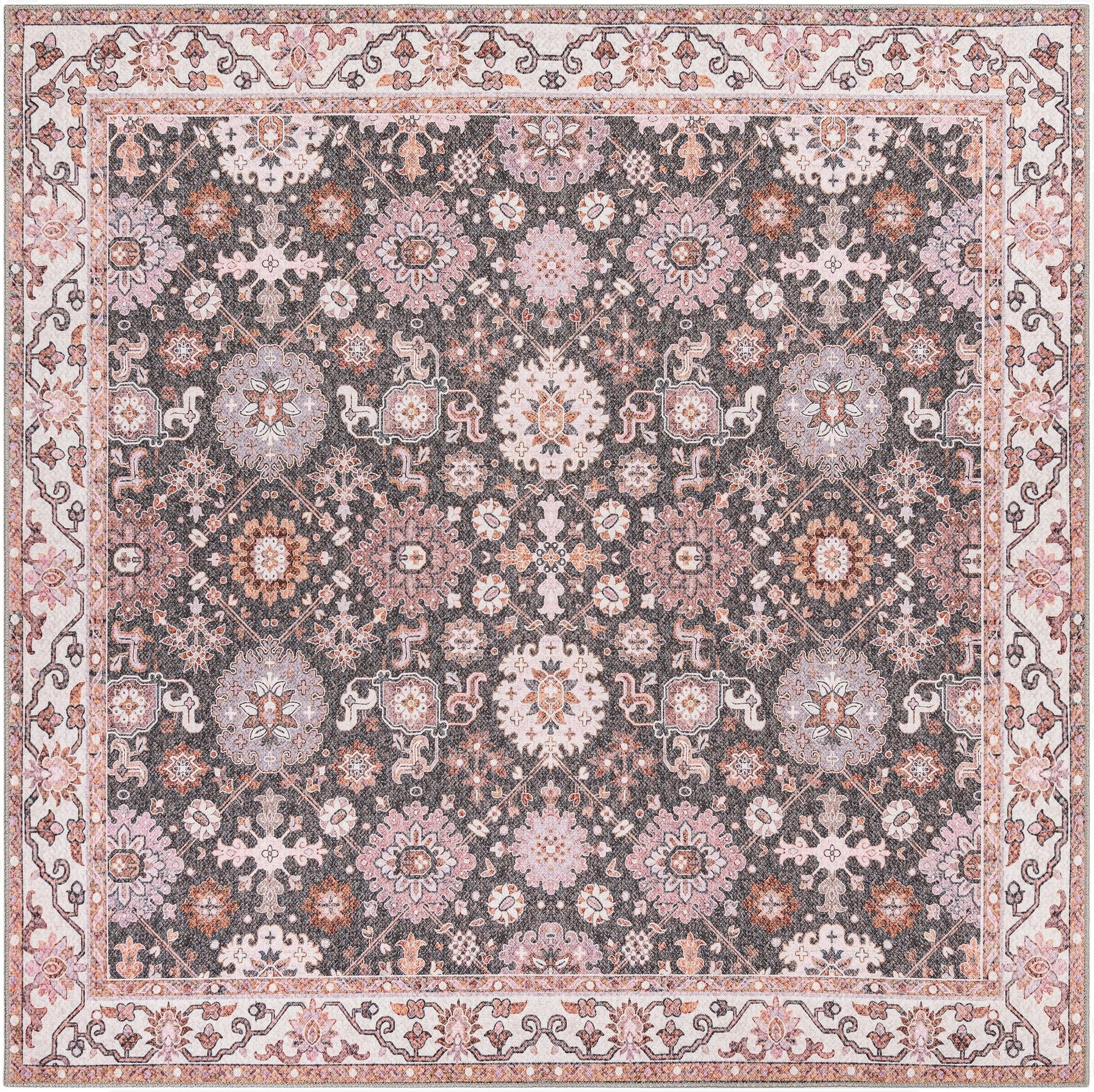 7' 10 x 7' 10  Washable Timeless Square Rug