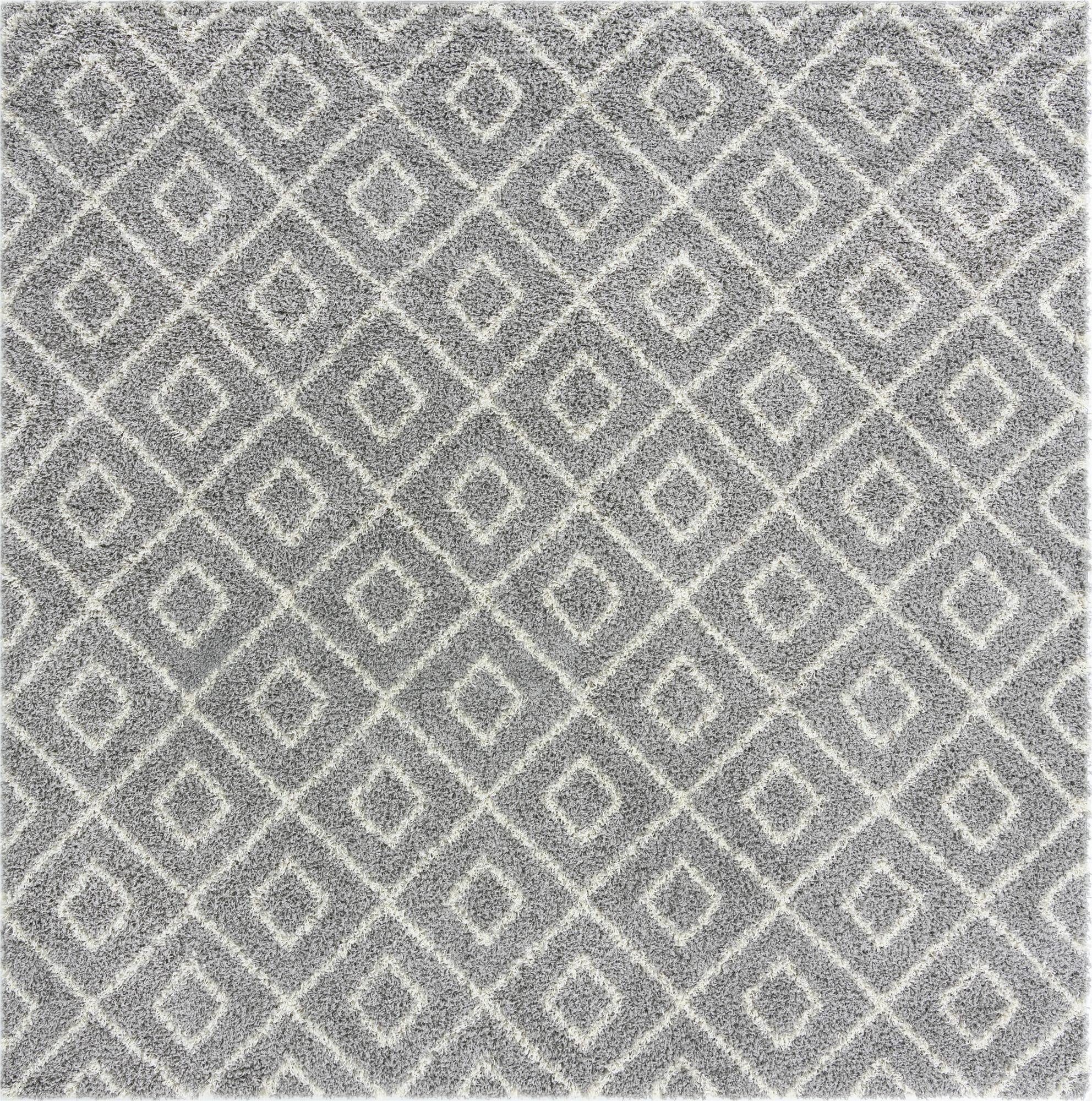 Primary image 10' x 10' Trellis Shag Square Rug