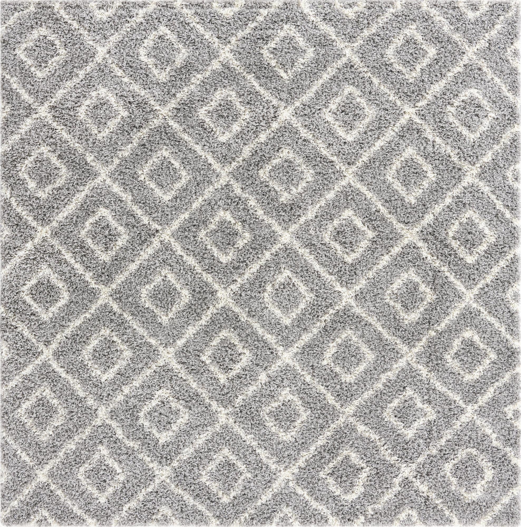 Primary image 7' 10 x 7' 10 Trellis Shag Square Rug