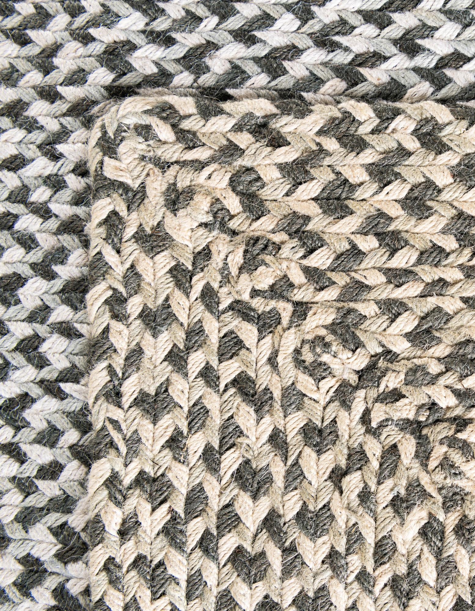 7' 10 x 7' 10 Handmade Tweed Braided Jute Square Rug