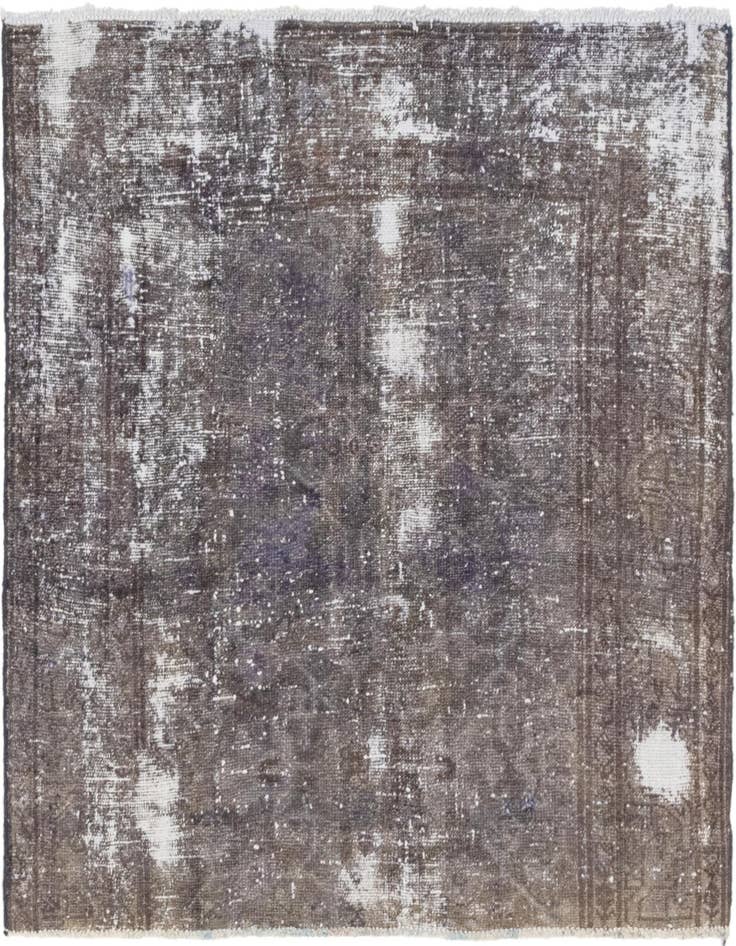 Detail image of 4' x 5' Hand Knotted Ultra Vintage Persian Wool Square Rug