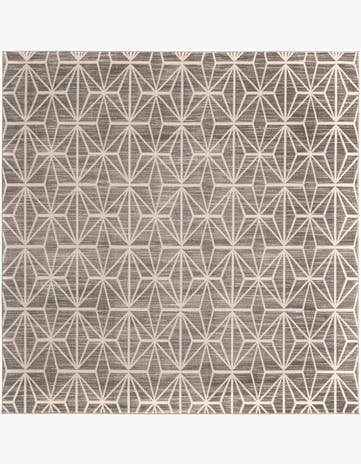 Jill Zarin Gray Uptown Fifth Avenue Square Rug