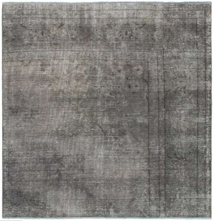 145cm x 150cm Hand Knotted Vintage Royal Persian Wool Square Rug