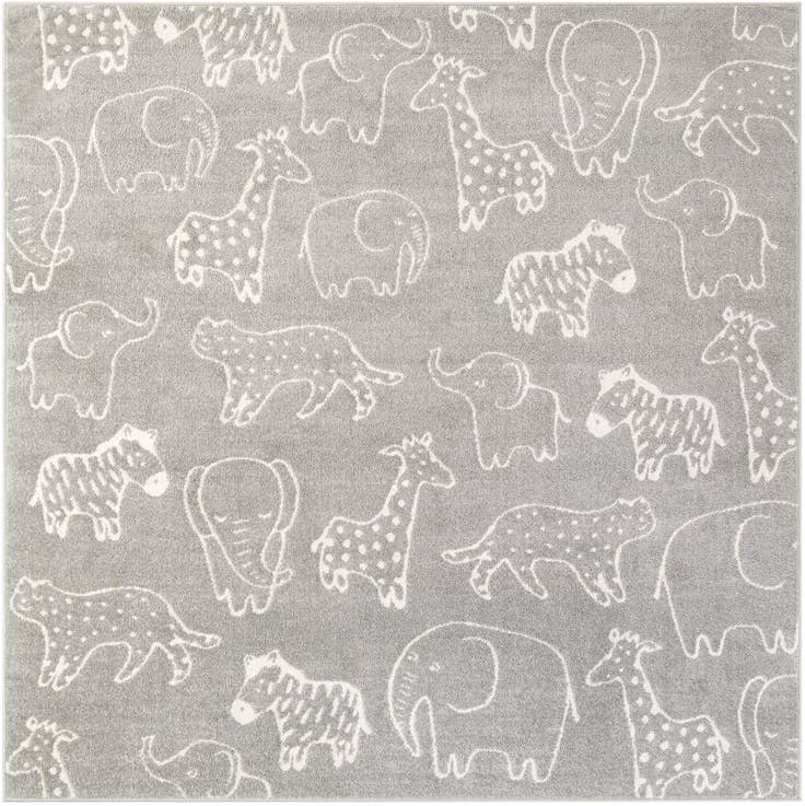 Detail image of 7' 10 x 7' 10 Whimsy Kids Square Rug