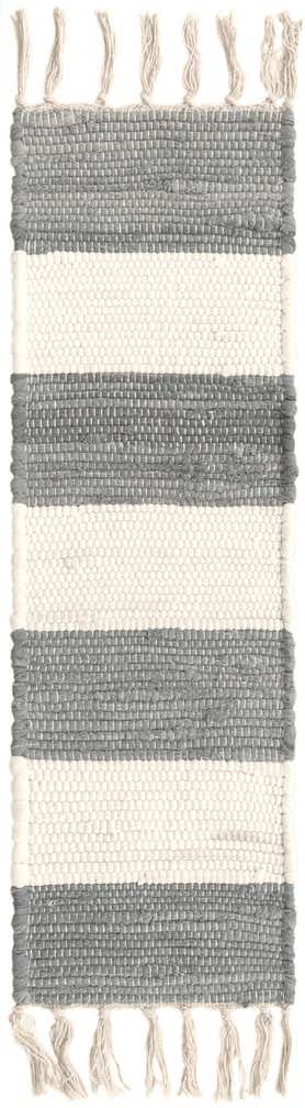 0' 9 x 2' 6 Hand Woven Chindi Rag Stair Rug