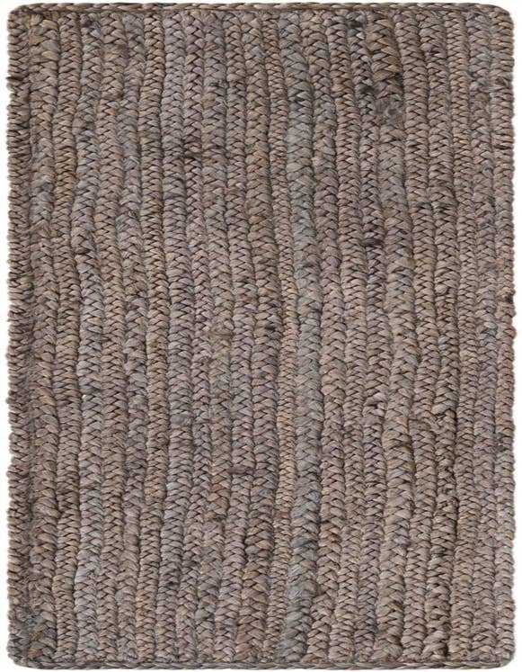 Detail image of 1' 2 x 4' 1  Hand Woven Braided Jute Table Runner Rug