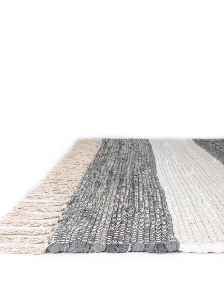 Detail image of 1' 2 x 8' Hand Woven Chindi Rag Table Runner Rug