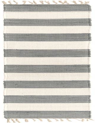 Detail image of 1' 2 x 8' Hand Woven Chindi Rag Table Runner Rug