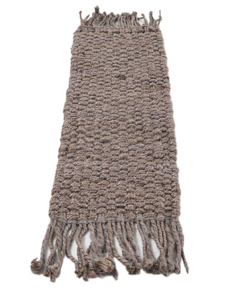Detail image of 1' x 3' Hand Woven Chunky Jute Table Runner Rug