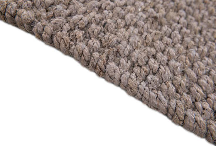 Detail image of 1' x 3' Hand Woven Chunky Jute Table Runner Rug