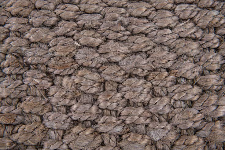 Detail image of 1' x 3' Hand Woven Chunky Jute Table Runner Rug