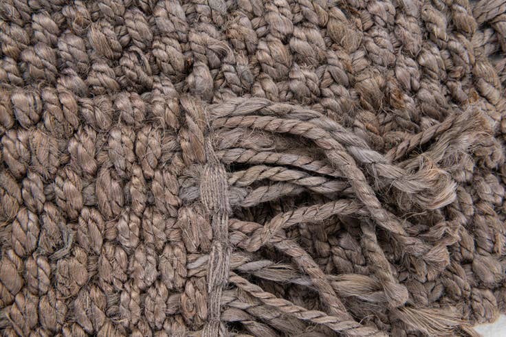 Detail image of 1' x 3' Hand Woven Chunky Jute Table Runner Rug