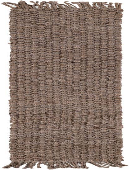 Detail image of 1' 2 x 6' 1 Hand Woven Chunky Jute Table Runner Rug