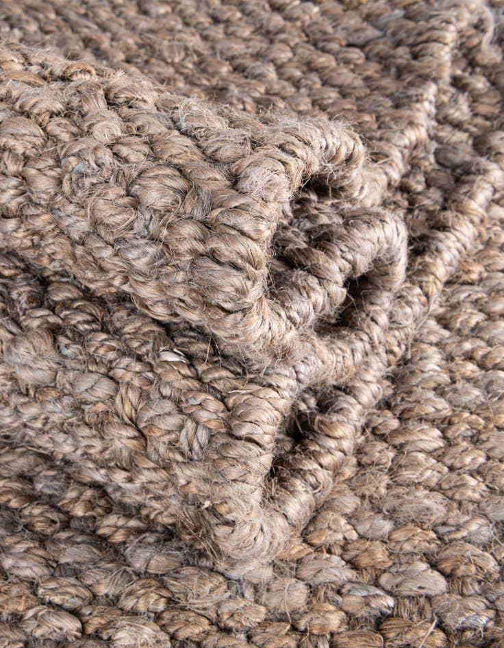 Detail image of 1' 2 x 8' Hand Woven Chunky Jute Table Runner Rug