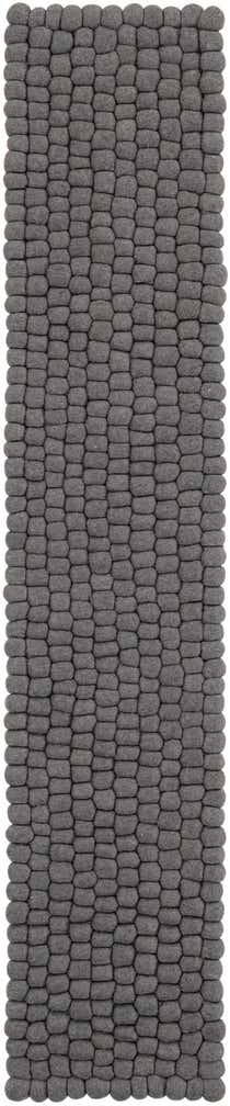 1' 2 x 6' 1 Hand Woven Felt Ball Wool Table Runner Rug