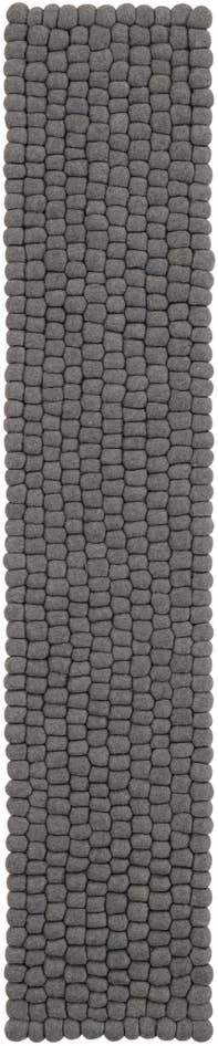 Detail image of 1' 2 x 6' 1 Hand Woven Felt Ball Wool Table Runner Rug