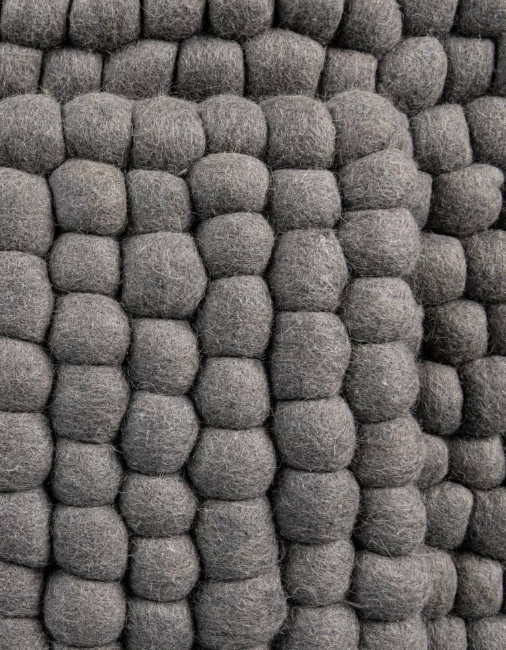 Detail image of 1' 2 x 6' 1 Hand Woven Felt Ball Wool Table Runner Rug