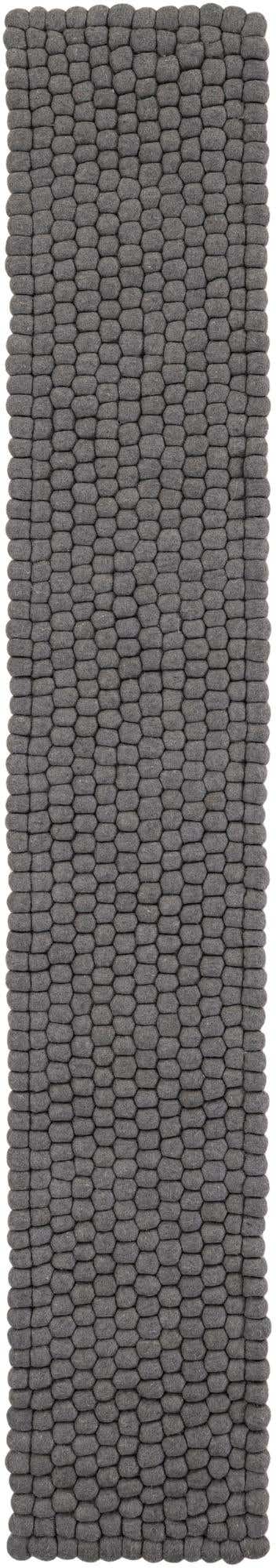 1' 2 x 8' Hand Woven Felt Ball Wool Table Runner Rug