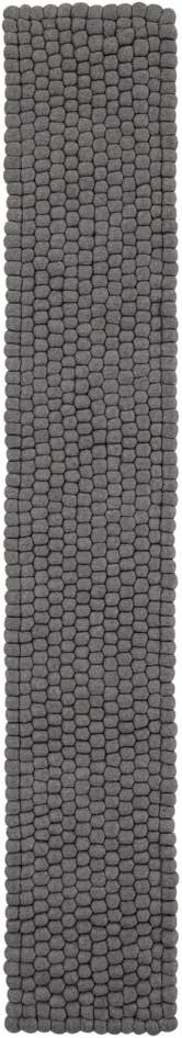 Detail image of 1' 2 x 8' Hand Woven Felt Ball Wool Table Runner Rug