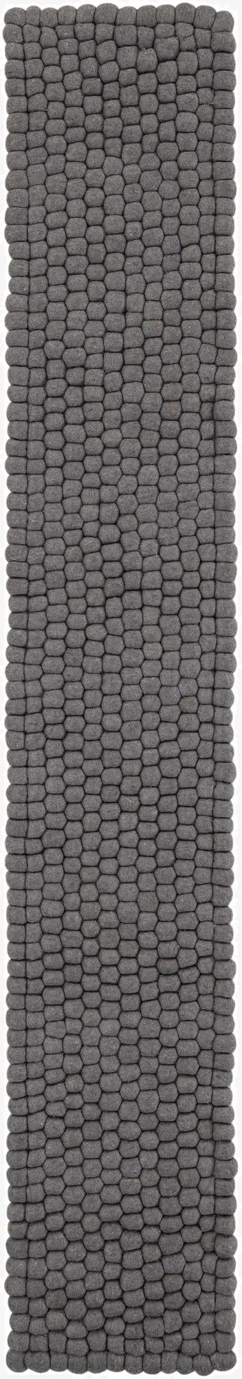 1' 2 x 8'  Hand Woven Felt Ball Wool Table Runner Rug