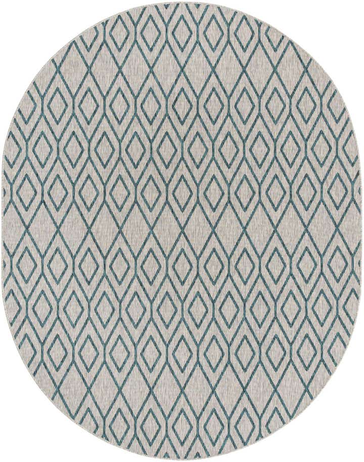 7' 10 x 10' Easy-Clean Jill Zarin Turks and Caicos Indoor / Outdoor Oval Rug