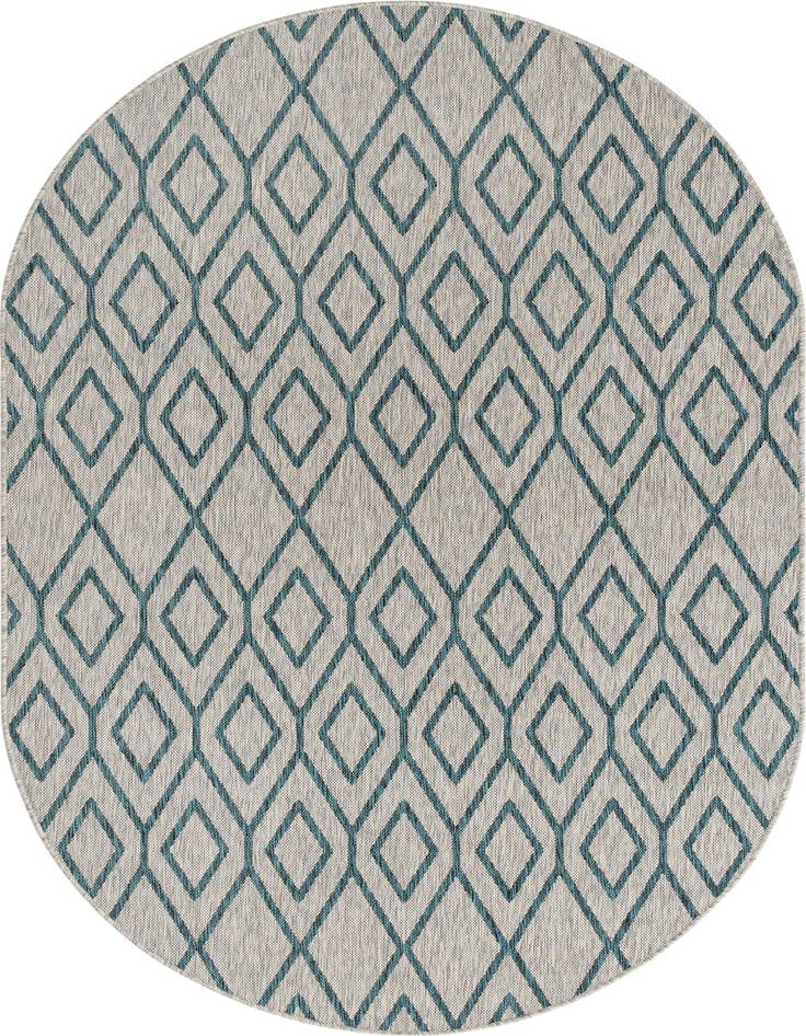 Detail image of 5' 3 x 8' Easy-Clean Jill Zarin Turks and Caicos Indoor / Outdoor Oval Rug