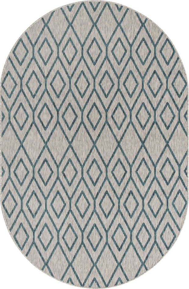 Detail image of 5' 3 x 8' Easy-Clean Jill Zarin Turks and Caicos Indoor / Outdoor Oval Rug