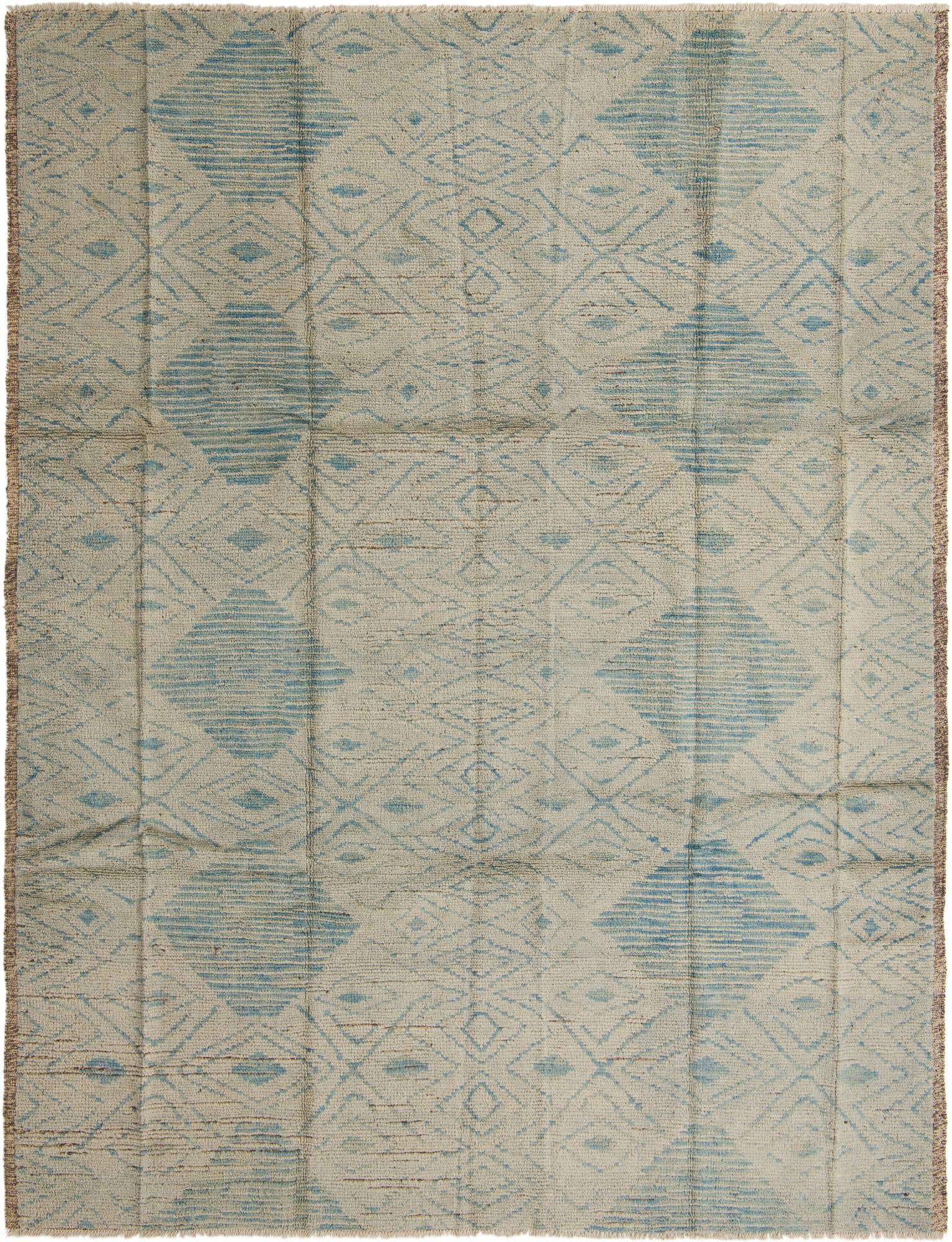 9' 1 x 12' Hand Knotted Moroccan Wool Rug