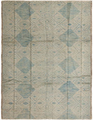 9' 1 x 12' Hand Knotted Moroccan Wool Rug