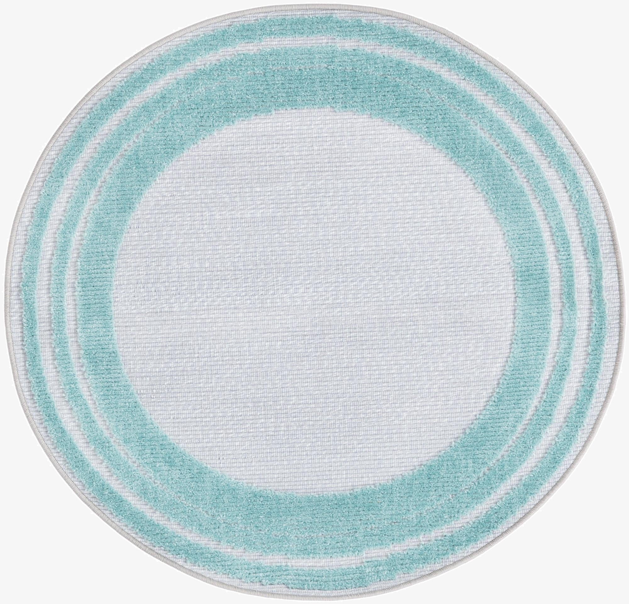 3' 3 x 3' 3  Washable Aruba Indoor / Outdoor Round Rug