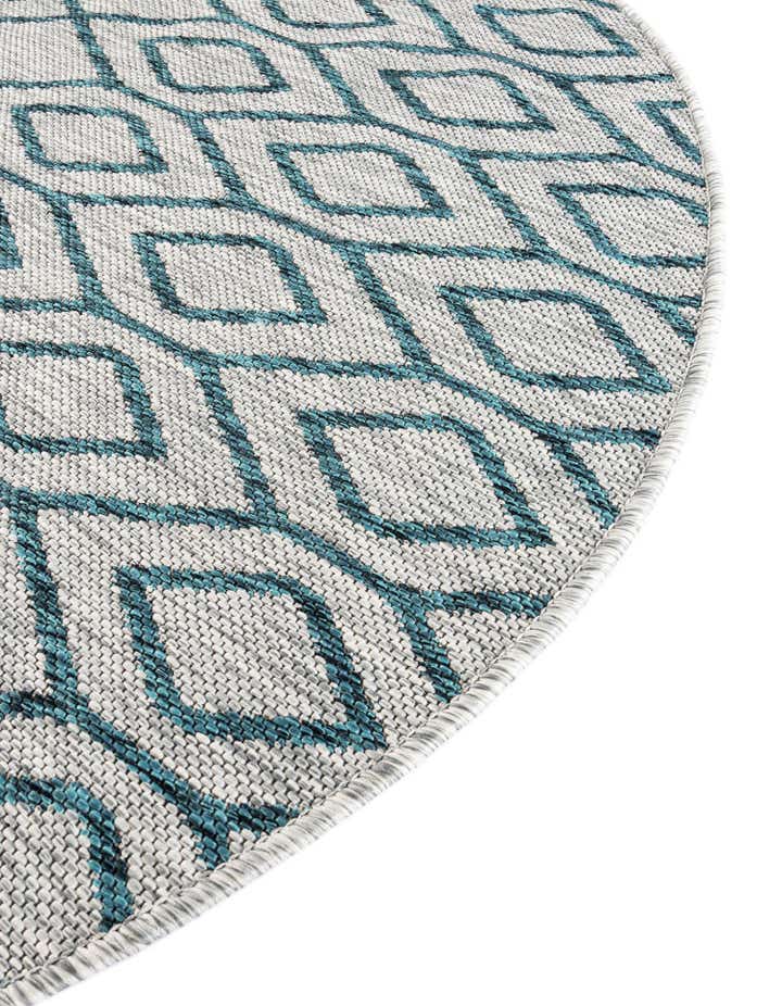 4' x 4' Easy-Clean Jill Zarin Turks and Caicos Indoor / Outdoor Round Rug
