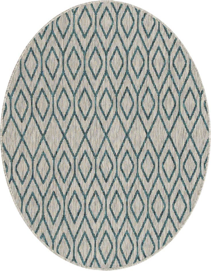 Detail image of 4' x 4' Easy-Clean Jill Zarin Turks and Caicos Indoor / Outdoor Round Rug