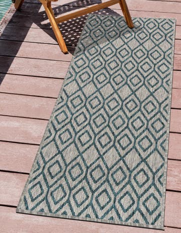 2' x 6' Easy-Clean Jill Zarin Turks and Caicos Indoor / Outdoor Runner Rug