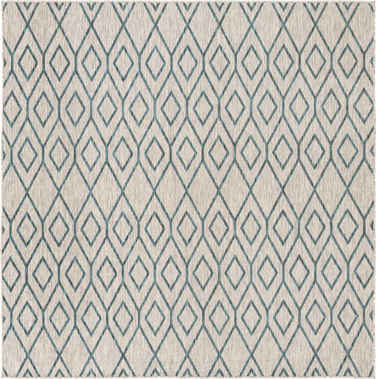 Detail image of 7' 10 x 7' 10 Easy-Clean Jill Zarin Turks and Caicos Indoor / Outdoor Square Rug