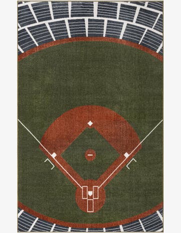 5' 3 x 8' Sports Washable Rug