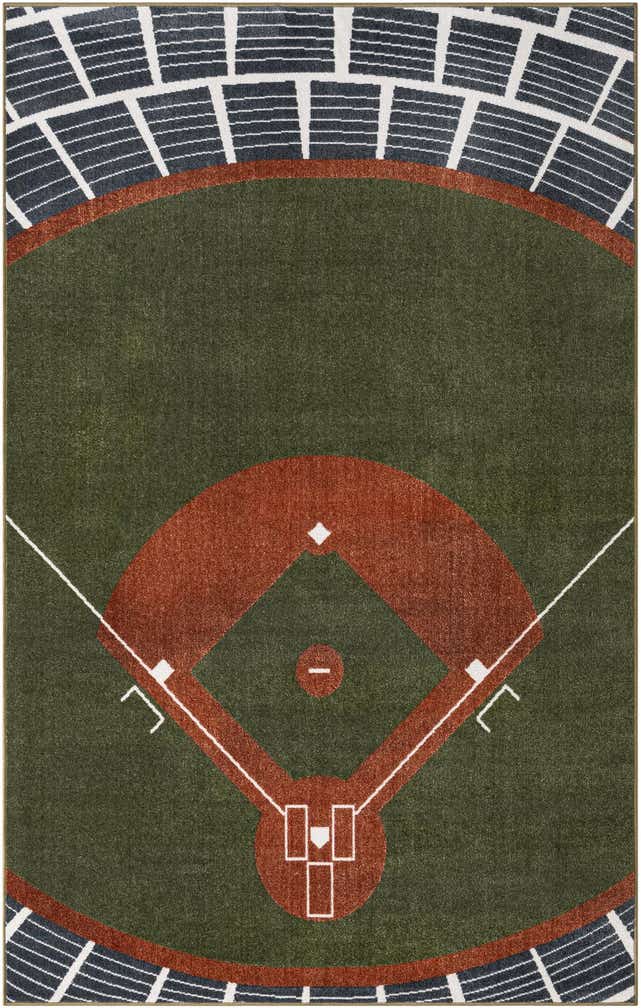 5' 3 x 8' Sports Washable Rug