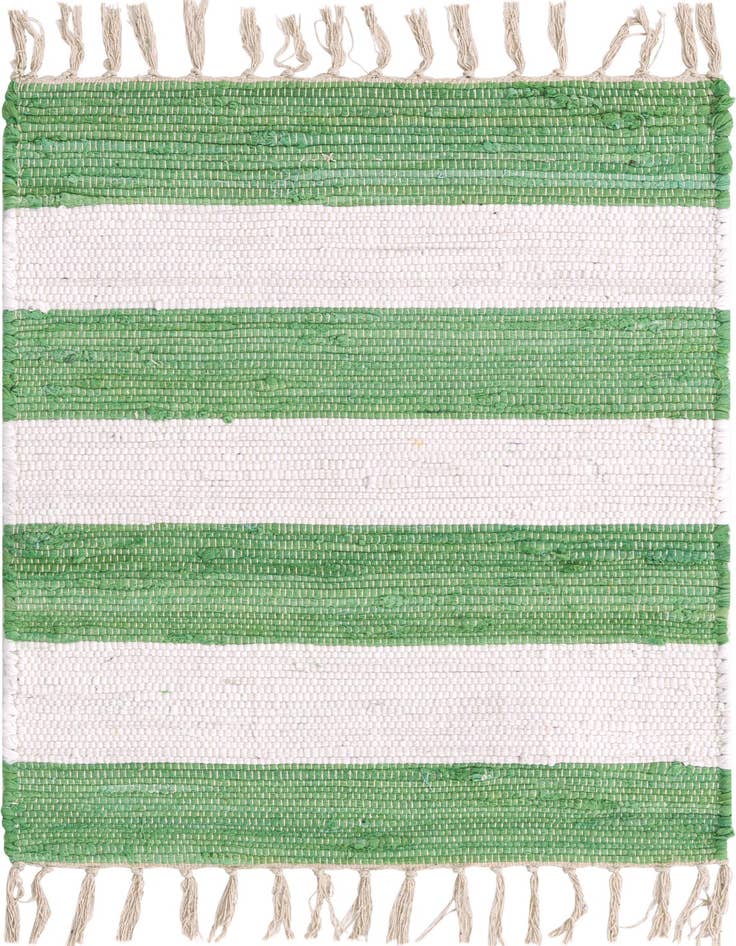 Detail image of 2' 2 x 3' 1 Hand Woven Chindi Rag Rug