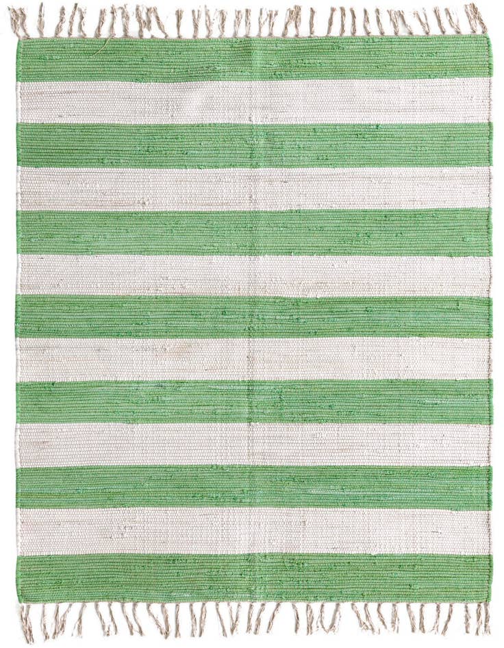 Detail image of 4' 1 x 6' 1 Hand Woven Chindi Rag Rug
