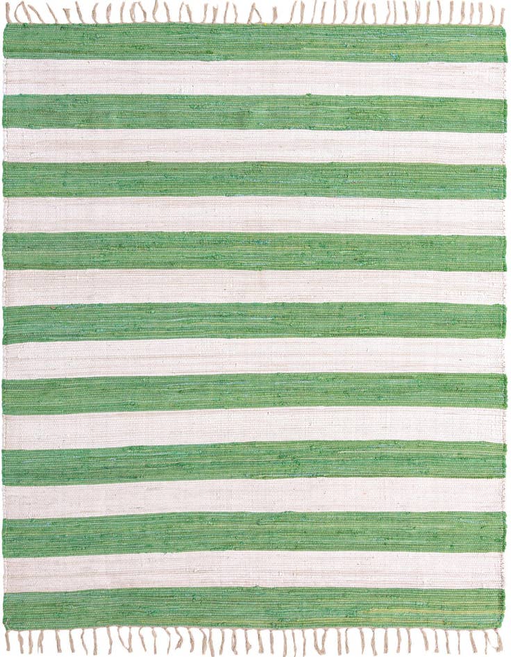 Detail image of 6' 1 x 9' Hand Woven Chindi Rag Rug
