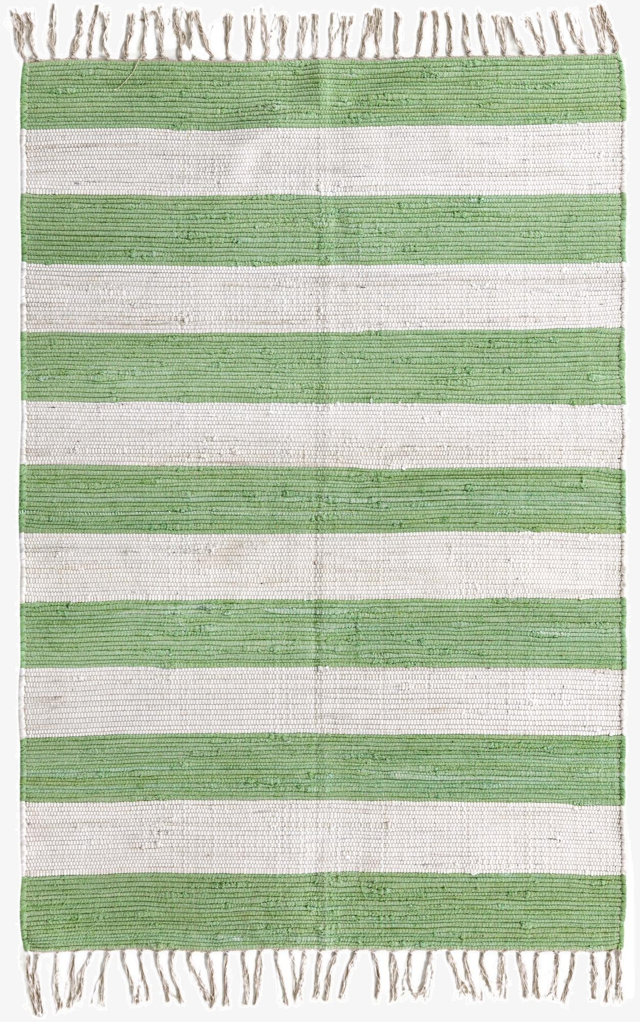 4' 1 x 6' 1  Hand Woven Chindi Rag Rug