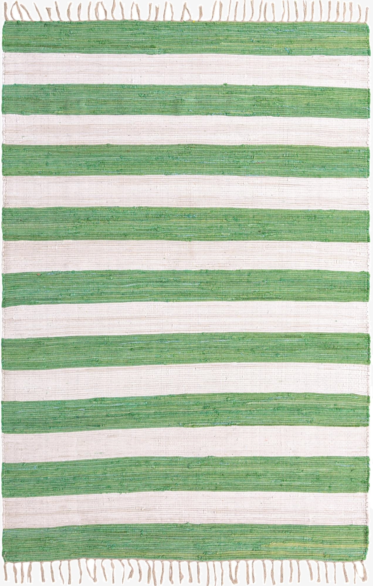 6' 1 x 9'  Hand Woven Chindi Rag Rug