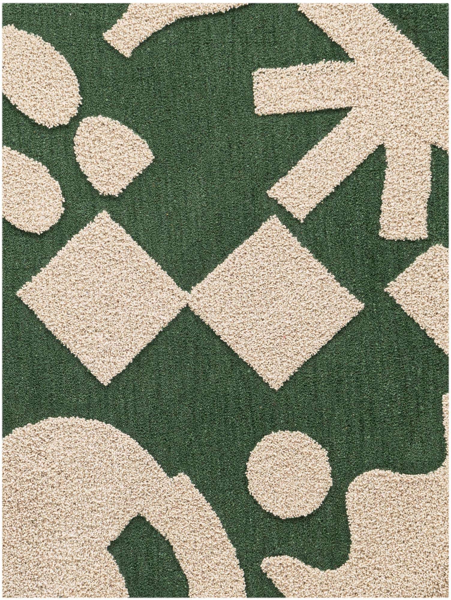 4' 1 x 6' 1 Handtufted Wool Rug